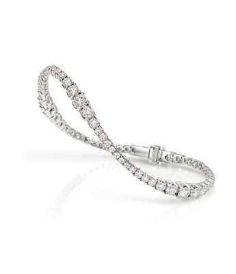 Crieri Bracciale Tennis Elegance in Oro Bianco e Diamanti Bianchi BTEELK275WG1180 